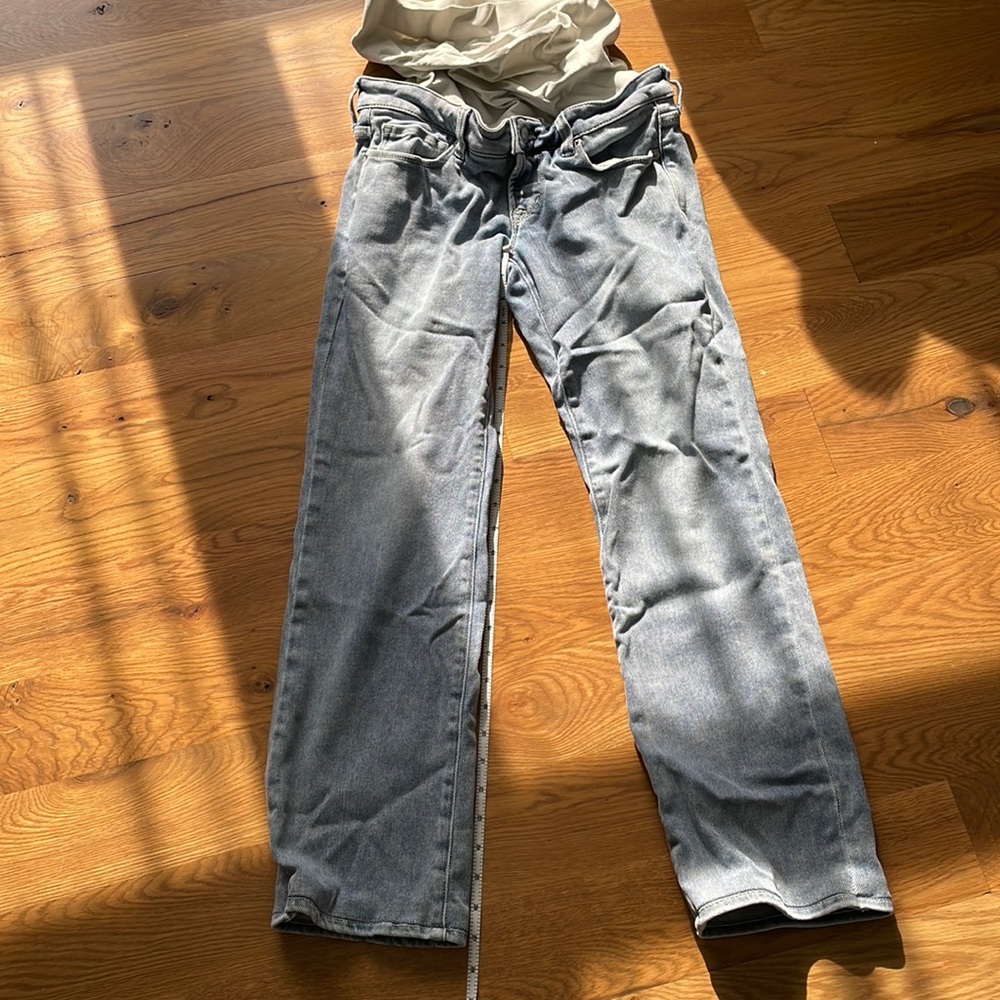 Blanqi maternity jeans hemmed inseam 27